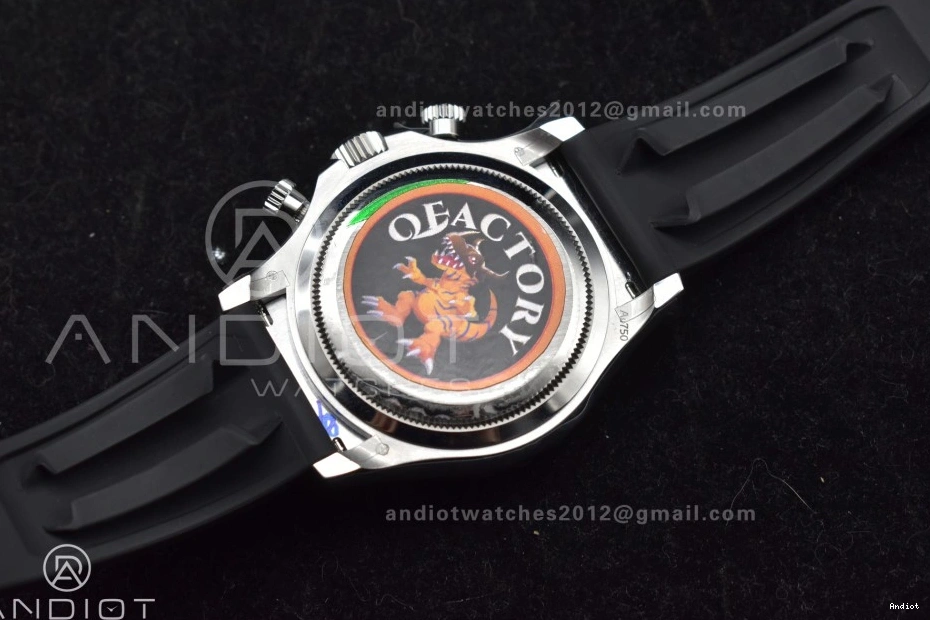 1:1 QF Daytona Edition Oysterflex 126519 Dial (Weighted) V6 Silver SH4131 Strap on Black Best 0128